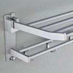 Suport prosop dublu rabatbil gri TRENDY S, 7028, trendysanitary.ro