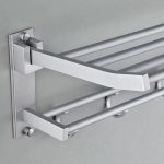 Suport prosop dublu rabatbil gri TRENDY S, 4376, trendysanitary.ro