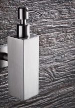 Dozator sapun lichid 500ml Sidef Rectangular inox satinat TRENDY S, 1225, trendysanitary.ro