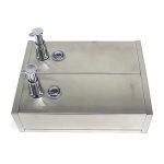 Dispenser detergent lichid dublu 1500ml rectangular inox satinat, 7534, trendysanitary.ro
