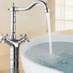 Baterie Bucătărie Lebădă TRENDY S – Pipă Înaltă Mobilă, Bronz Antichizat, 9935, trendysanitary.ro