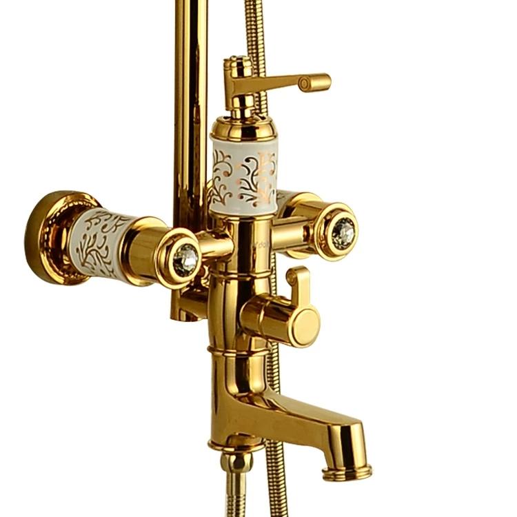 Baterie cada, Baterie Cadă-Dus Gold TRENDY’S, trendysanitary.ro