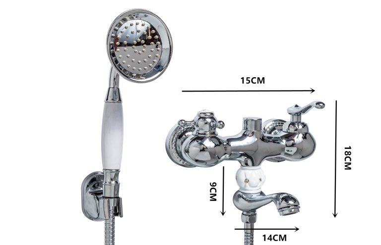 Baterie cada, Baterie Cadă Fixare Perete White-Crom TRENDY S, trendysanitary.ro