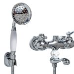 Baterie Cadă Fixare Perete White-Crom TRENDY S, 9578, trendysanitary.ro