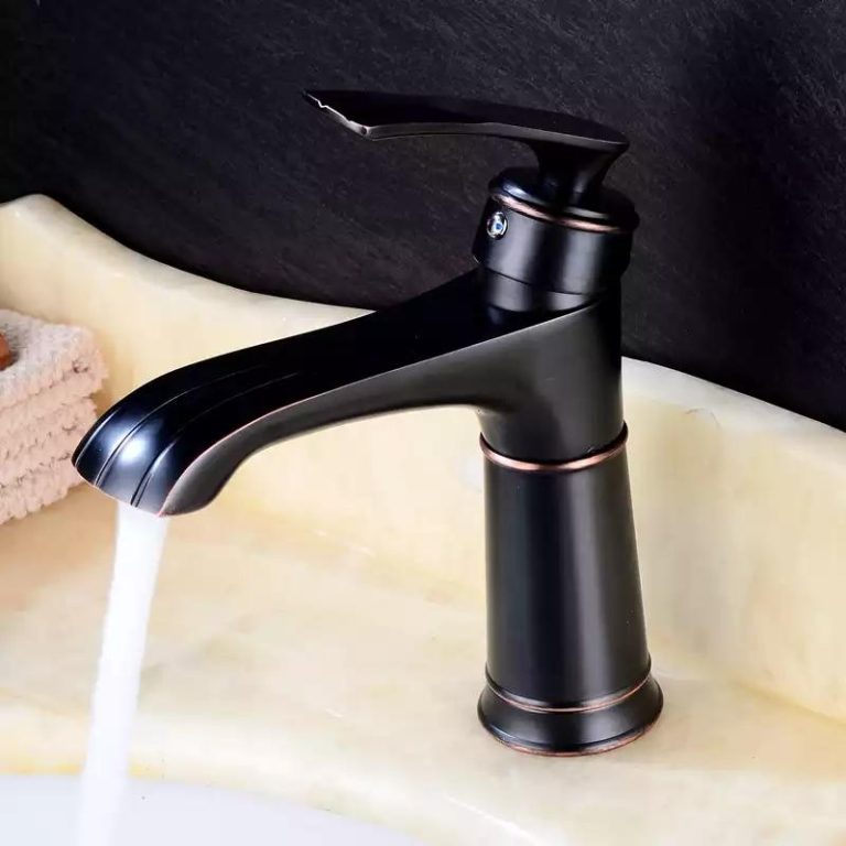 Baterii chiuveta baie, Baterie Lavoar Antichizată Neagră, trendysanitary.ro
