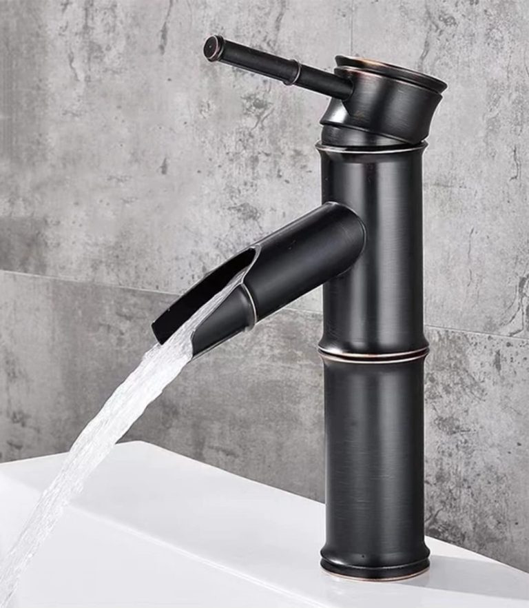 Baterie Lavoar Înălțime Medie – Stil Bambus Negru Antichizat TRENDY’S, 2280, trendysanitary.ro