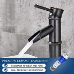 Baterie Lavoar Înălțime Medie – Stil Bambus Negru Antichizat TRENDY’S, 8260, trendysanitary.ro