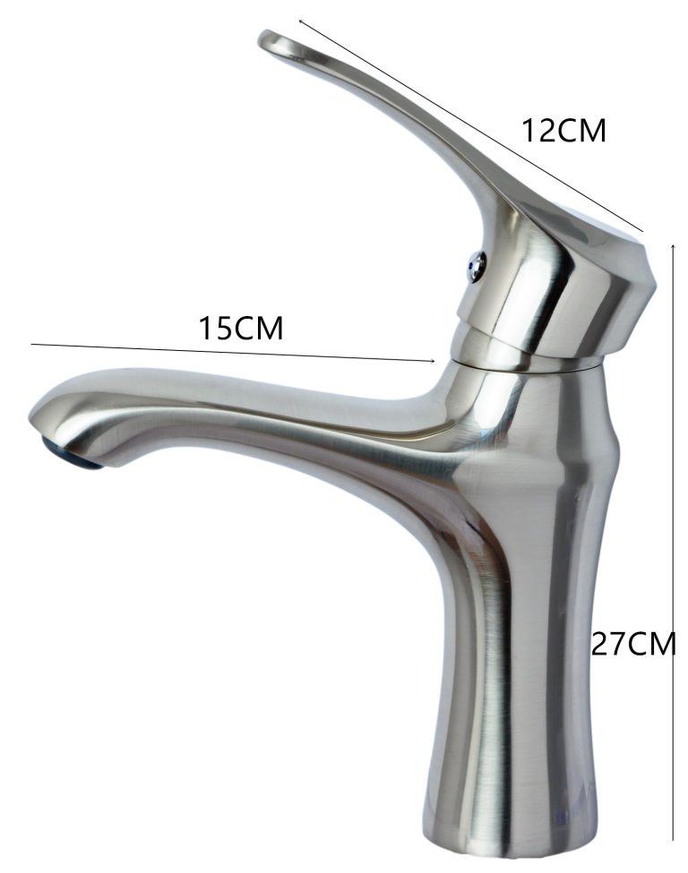 Baterii chiuveta baie, Baterie Lavoar TRENDY S, Montare Chiuvetă Baie, Inox Satinat, trendysanitary.ro