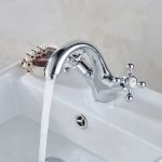 Baterie Lavoar TRENDY’S– Montaj pe Chiuvetă, Crom Lucios, Cartușe Ceramice, 3074, trendysanitary.ro