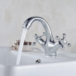 Baterie Lavoar TRENDY’S– Montaj pe Chiuvetă, Crom Lucios, Cartușe Ceramice, 552, trendysanitary.ro