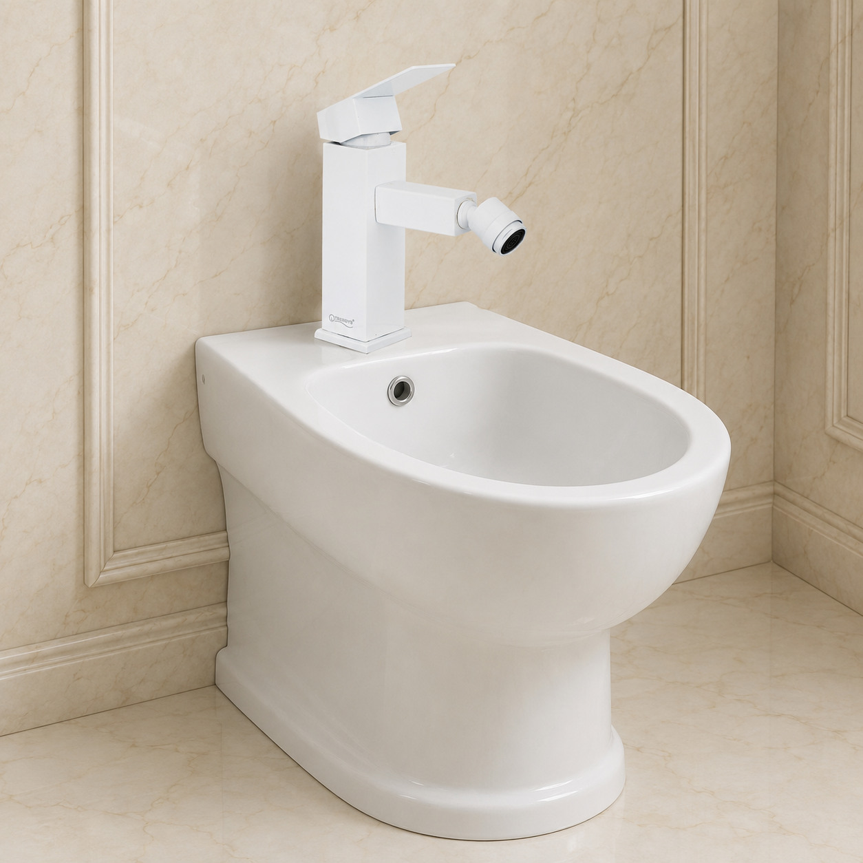 Baterie bideu TRENDY’S alb mat, 8985, trendysanitary.ro