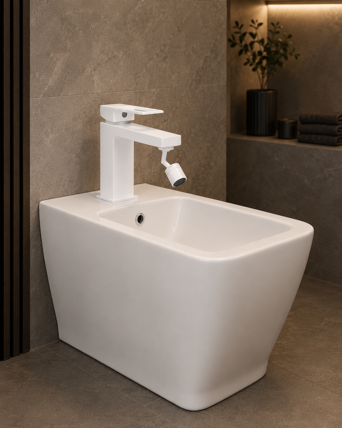Baterie bideu TRENDY'S, design rectangular, alb Baterie bideu TRENDY’S, design rectangular, alb, 7555, trendysanitary.ro