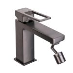 Baterie bideu TRENDY’S, design rectangular, gri, 6331, trendysanitary.ro