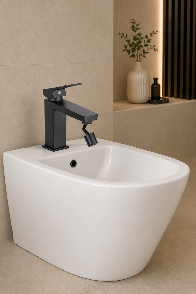 Baterie bideu TRENDY’S, design rectangular, negru, 7169, trendysanitary.ro