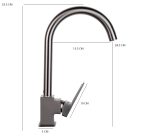 Baterie bucatarie TRENDY’S, tip lebada, gri, 700, trendysanitary.ro