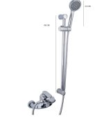 Baterie Cada TRENDY’S, Tip Cascadă + Set de Duș cu Bară, Crom Lucios, 5162, trendysanitary.ro