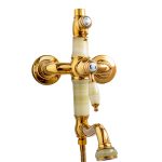 Baterie Cadă TRENDY’S, Montare pe Perete, Jade-Gold, 4332, trendysanitary.ro