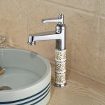 Baterie chiuveta montare pe blat TRENDY S Chrome White corp ceramica, 2452, trendysanitary.ro