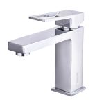 Baterie lavoar TRENDY’S, design rectangular, crom lucios, 9517, trendysanitary.ro