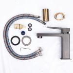 Baterie Lavoar TRENDY’S, Design Rectangular, Gri, 2471, trendysanitary.ro