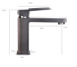 Baterie Lavoar TRENDY’S, Design Rectangular, Gri, 9179, trendysanitary.ro