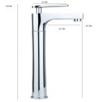 Baterie lavoar TRENDY’S, montare pe blat, langa lavoar, 3397, trendysanitary.ro