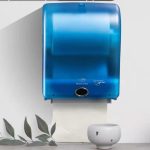 Dispenser autoMat prosoape de hartie,TRENDY’S, alb-blue, 7381, trendysanitary.ro