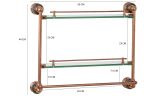 Etajera baie dubla ,TRENDY’S , jade rose-gold , montare pe perete, 7517, trendysanitary.ro