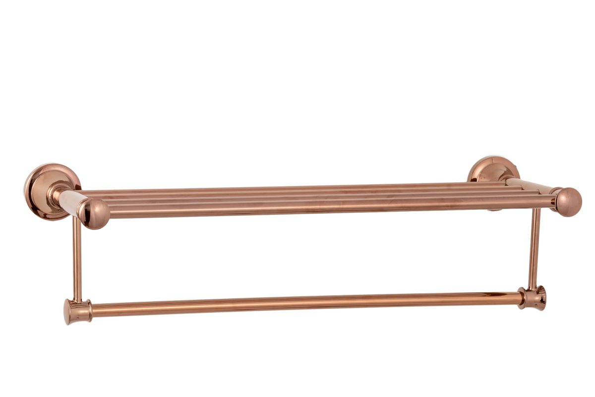 Etajera depozitare prosoape TRENDY’S, montare pe perete ,  rose, 5095, trendysanitary.ro