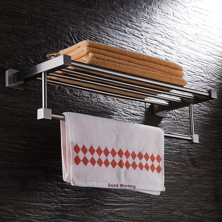 Etajere baie, Etajera depozitare prosoape fixare perete inox satinat TRENDY S, trendysanitary.ro