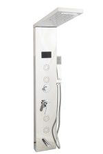 Panou de dus cu hidromasaj TRENDY’S, inox 5 functii digital cu led, 6777, trendysanitary.ro