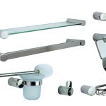 Set sapte piese , accesorii baie, TRENDY S inox croMat , desing cilindric, 3947, trendysanitary.ro