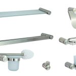 Set sapte piese , accesorii baie, TRENDY S  inox satinat desing cilindric, 5228, trendysanitary.ro