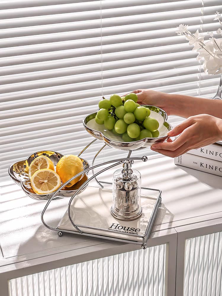 Tava fructe TRENDY’S, cu doua nivele, 20 X 20 CM, 9847, trendysanitary.ro