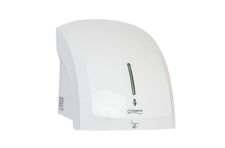 Uscatoare de maini, Uscator de maini,TRENDY S, cu senzor 1800W, ABS alb, trendysanitary.ro