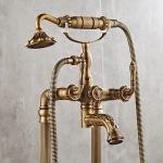 Baterie cada freestanding ,TRENDY’S, bronz antichizat cu broderie, 3725, trendysanitary.ro
