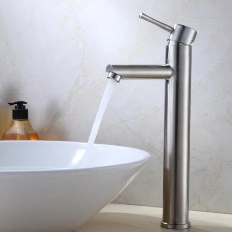 Baterii chiuveta baie, Baterie lavoar montare blat inox satinat, trendysanitary.ro