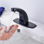 Baterie lavoar cu senzor negru mat, 9160, trendysanitary.ro