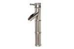 Baterie lavoar bambus montare blat inox satinat, 7557, trendysanitary.ro