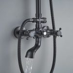 Coloana de dus cu trei functii, negru antichizat TRENDY’S, 8358, trendysanitary.ro