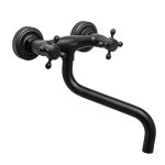 Baterie bucătărie prindere perete – Pipă lungă, mobilă, negru antichizat, 8627, trendysanitary.ro
