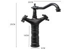 Baterie lavoar montare pe blat – Retro negru antichizat, 2668, trendysanitary.ro