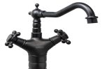 Baterie lavoar montare pe blat – Retro negru antichizat, 5306, trendysanitary.ro