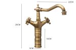 Baterie lavoar montare blat bronz atichizat, 7876, trendysanitary.ro