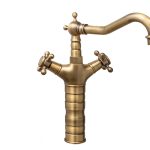 Baterie lavoar montare blat bronz atichizat, 693, trendysanitary.ro