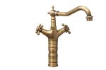 Baterie lavoar montare blat bronz atichizat, 9788, trendysanitary.ro