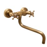 Baterie bucătărie prindere perete – Pipă lungă, mobilă, bronz antichizat, 1101, trendysanitary.ro