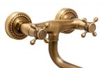 Baterie bucătărie prindere perete – Pipă lungă, mobilă, bronz antichizat, 7087, trendysanitary.ro