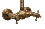 Baterie bucătărie lebădă – Prindere perete, bronz antichizat, 3430, trendysanitary.ro