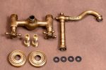 Baterie bucătărie lebădă – Prindere perete, bronz antichizat, 7596, trendysanitary.ro